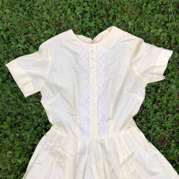 Vintage 60s yellow dress size large - Picture 2 of 5